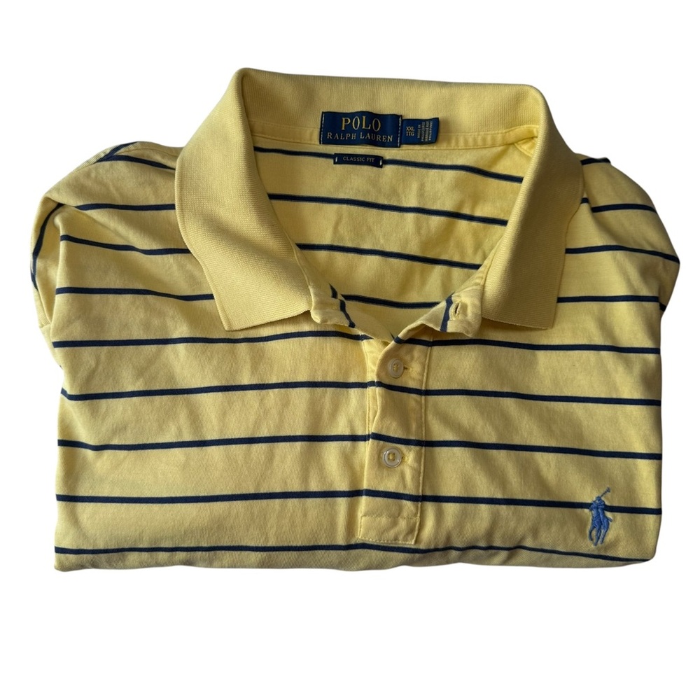 Polo Ralph Lauren Men's Classic Fit Striped Polo Shirt Yellow XXL